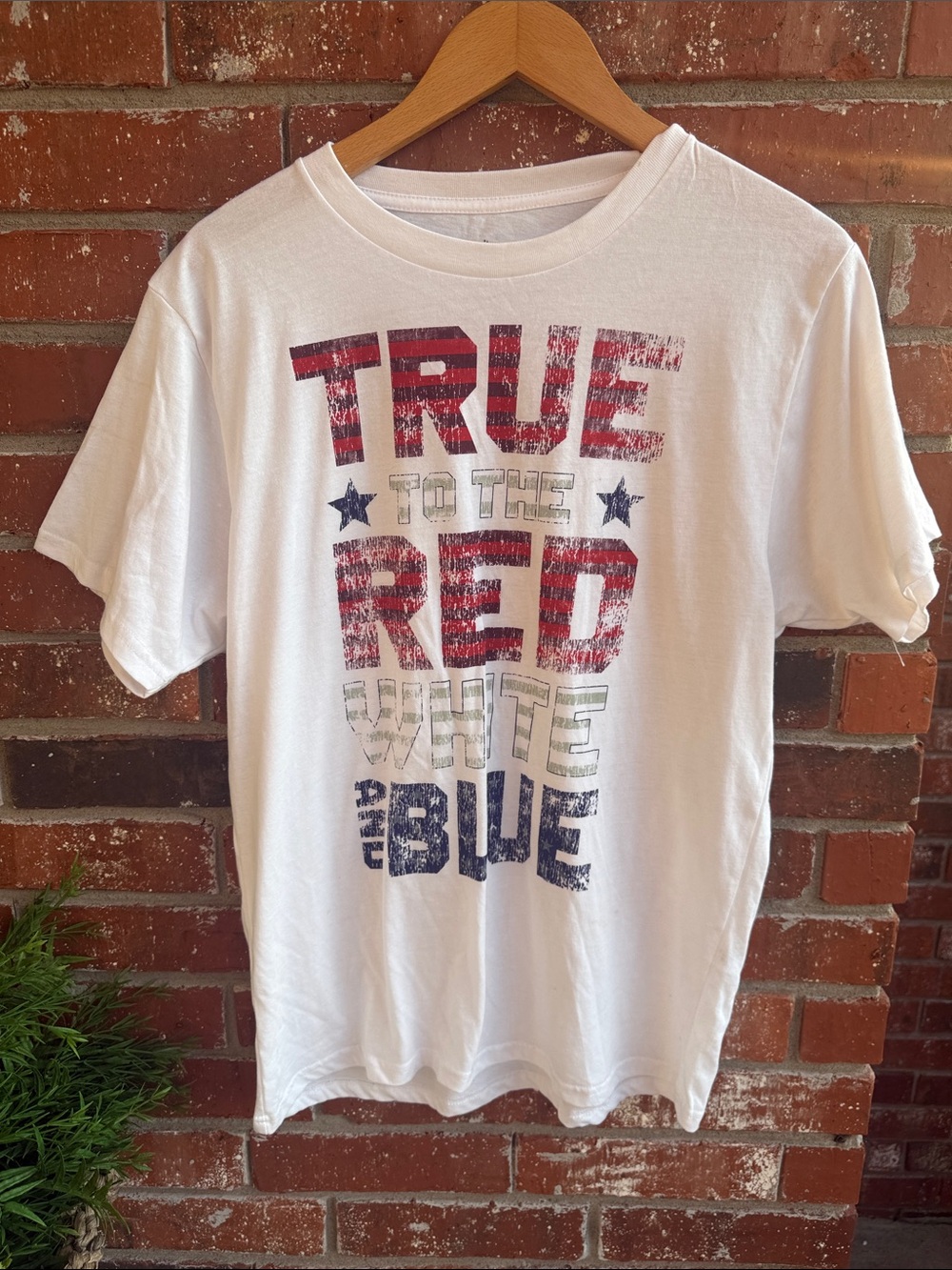 True to the Red White & Blue Graphic Tee - White